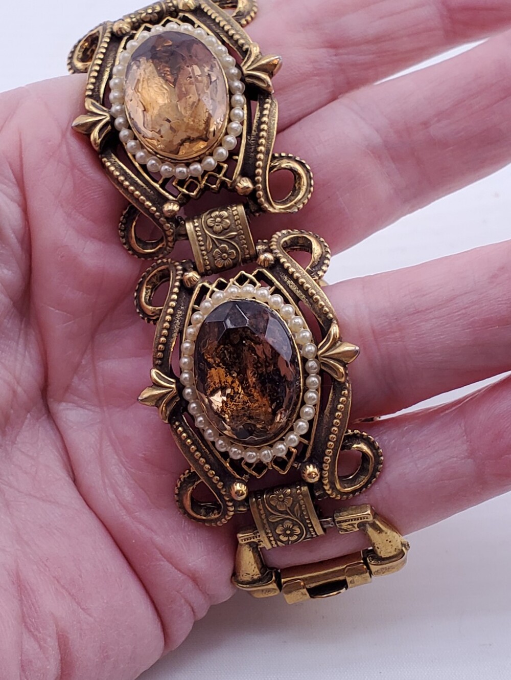 Vintage Florenza Chunky Stone Bracelet - Picture 4 of 10